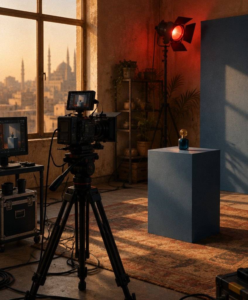 Art-directed campaign image showing Mad Genius's visual approach